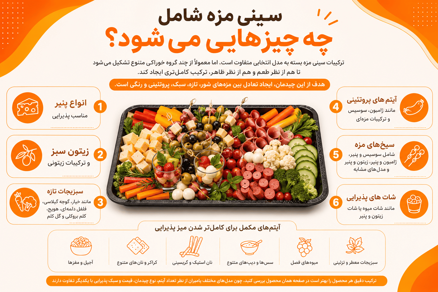 سینی مزه شامل چه چیزهایی می شود